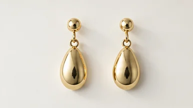 Gold teardrop earrings