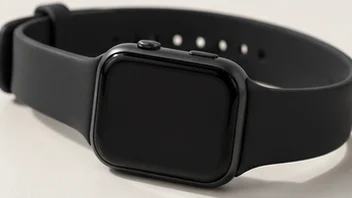 Black smartwatch with a silicone band